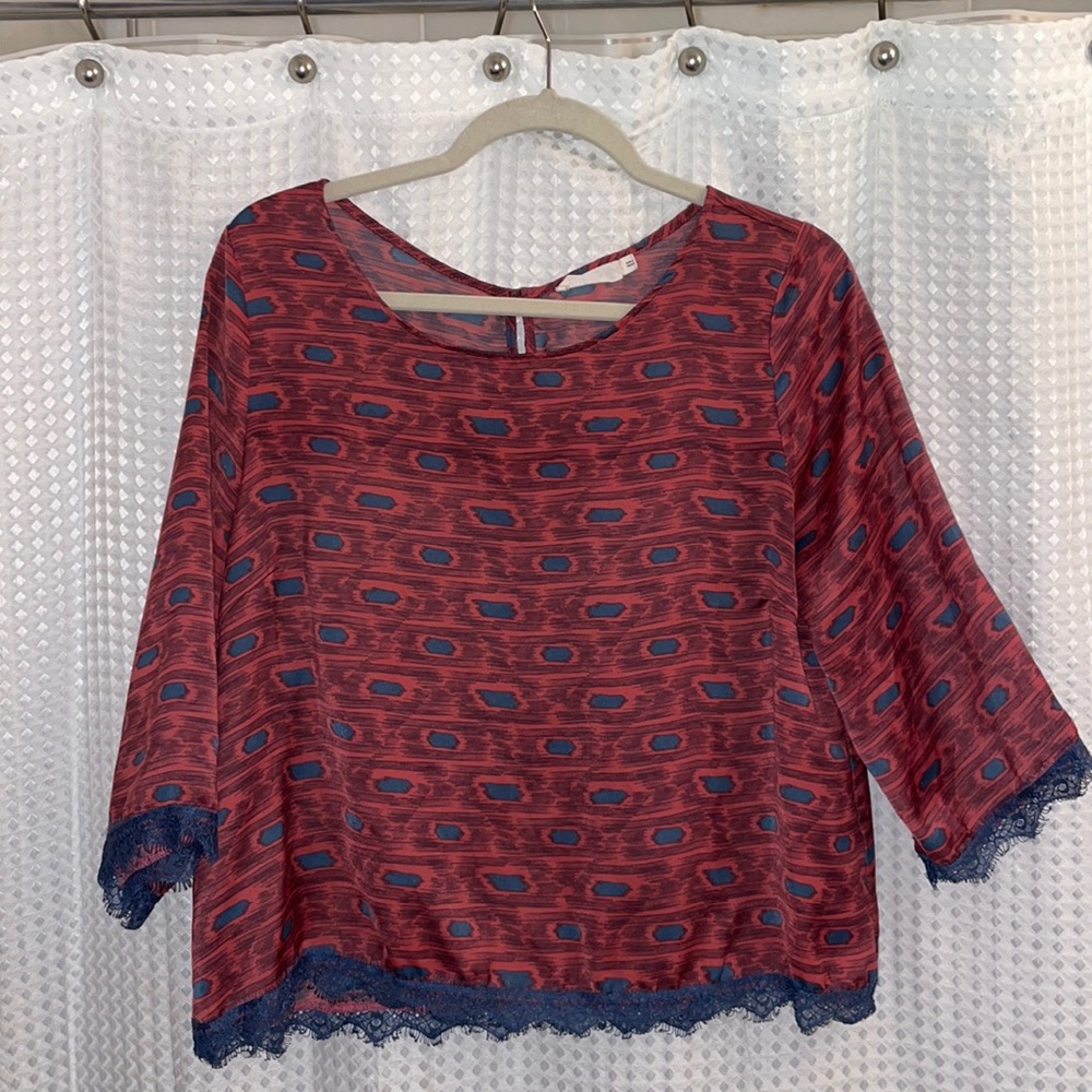 Lush satin blend top